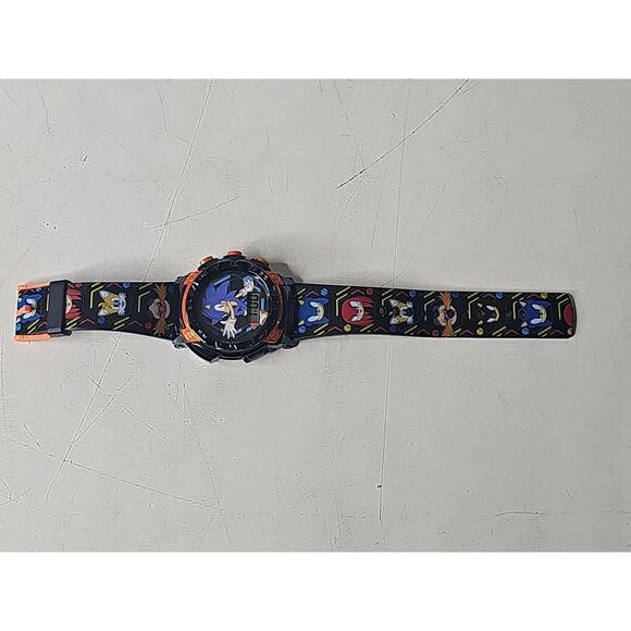 SEGA Sonic The Hedgehog Watch Orange Digital Accutime Working SNC400057MWM RARER - Picture 10 of 16